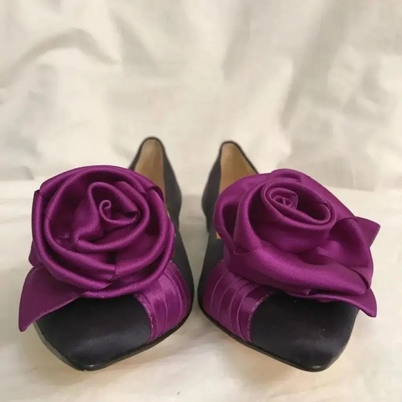 Ted Baker London New Satin Rosette Flats Ballet Pointed Toe - Picture 2 of 11